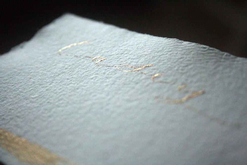 Handmade Wedding Invitation Paper with Calligraphy