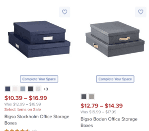 document boxes for samples organization