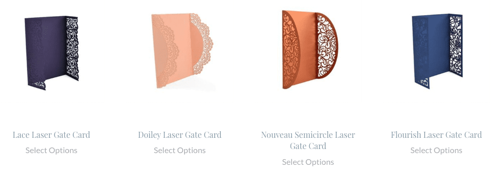 laser die-cut gate cards from Cards & Pockets